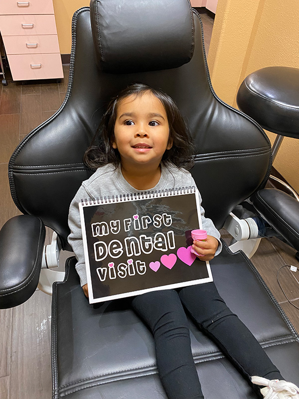 First dental visit for kiddo of 3 years of age at Ontario Dental Center